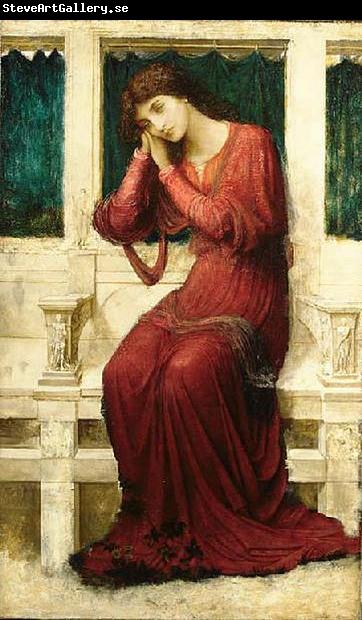 John Melhuish Strudwick When Sorrow comes to Summerday Roses bloom in Vain